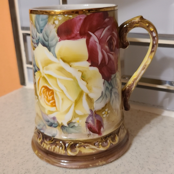Vintage Other - Antique Rose Pattern Vintage NIPPON Steins, Mug, With Hand Painted Roses…